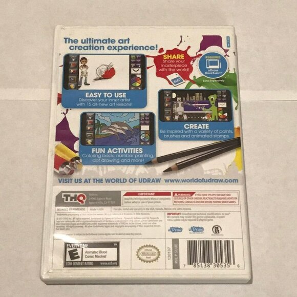 Nintendo Wii uDraw Studio Instant Artist (Mint) - Picture 2 of 4
